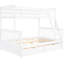 Lit superposé simple, blanc - avec tiroirs de rangement pour lit de commodité-1451386037