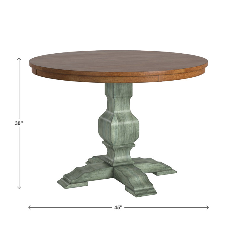 Table de salle à manger Marcotte, Sauge antique