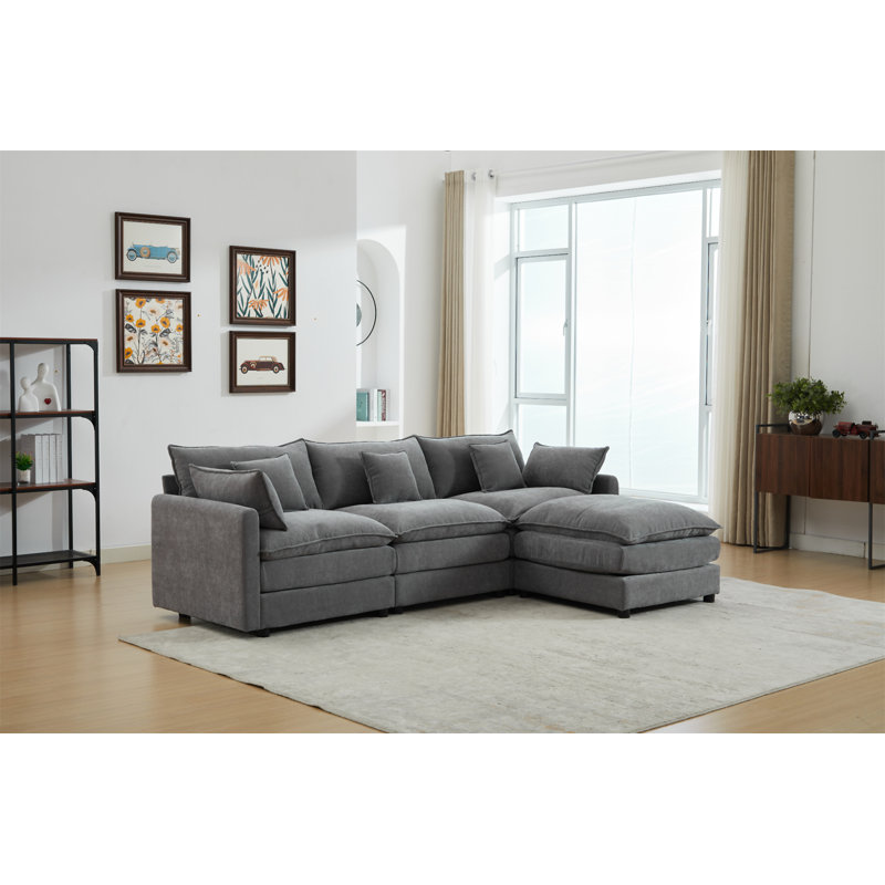 Canapé modulaire modulaire, Gris chenille