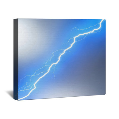 Blue Lightning Bolt Canvas Gallery Wrap in Many Sizes