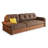 Coffee 100% Polyester Standard Sofa cushion Loveseat