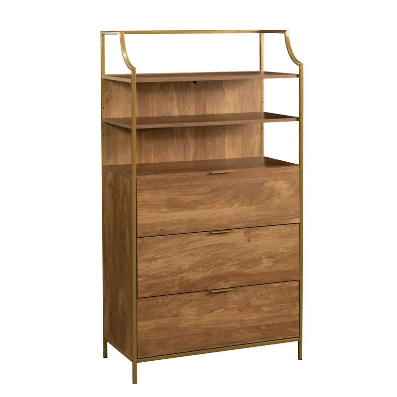 Commode de chambre à coucher avec tablettes International Lux