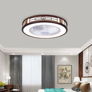 22.4" Ceiling Fan with Remote Control and LED Lights