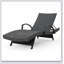 Chaise longue en osier de polyéthylène avec bras