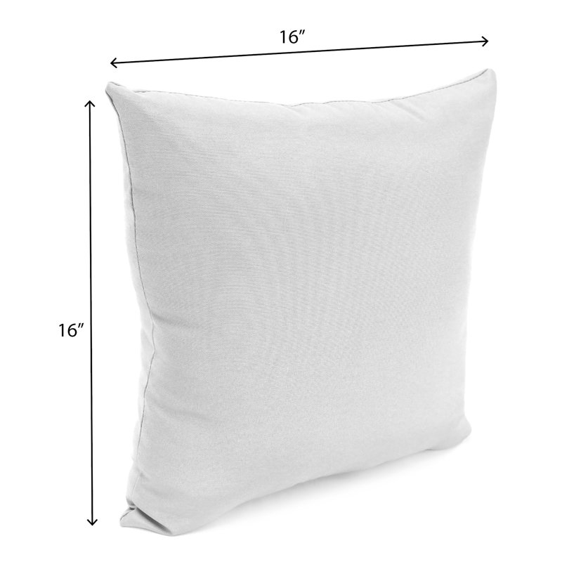 16" x 16" Outdoor Throw Pillow, Black/Gray/White/Striped