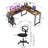 Desk and Chair Set: 49 Inch L-Shaped Computer Desk and Height Adjustable Mesh Chair-237101452