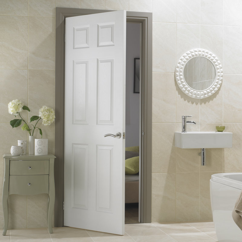  Solid Internal Door Primed, 198.1 cm H x 83.8 cm W x 35 cm D