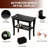 Shower Bench, Bamboo Stool With Storage Shelf, Waterproof Spa Bath Seat(Black)-468623237
