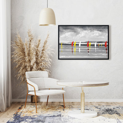 "Voiliers sur le lac" sur toile