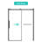 56 - 60"W X 76"H Shower Door, Tempered Glass, Matte Black Supports, Smooth Sliding Function, Water Spot Coating, Modern Bathroom Accessory Glass Enclosure, 76"H, Design, Hardware, Movement, Easy To
