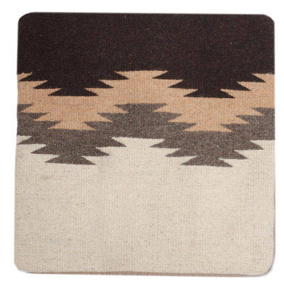 Fret Waves Wool Throw Pillow