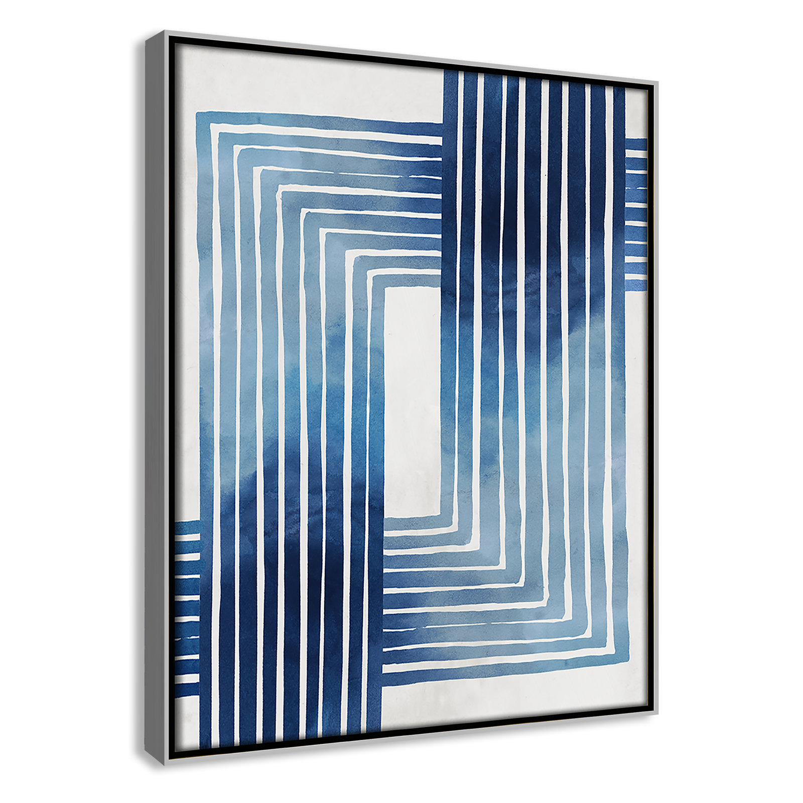 In Unison by Eva Watts - Painting Print, Silver Framed Canvas, 15.5" H x 12.5" W x 2" D