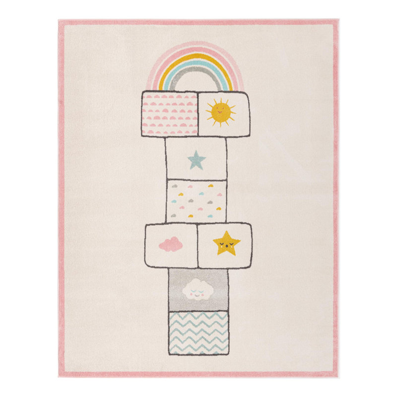 Whimsy Kids Polypropylene Plastic Rug, Rectangle 7'10" x 10'