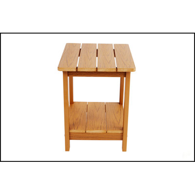 Wood-Grain Imitation Side Table With Double-Layer Storage For Outdoor Picnics, Durable And Stylish