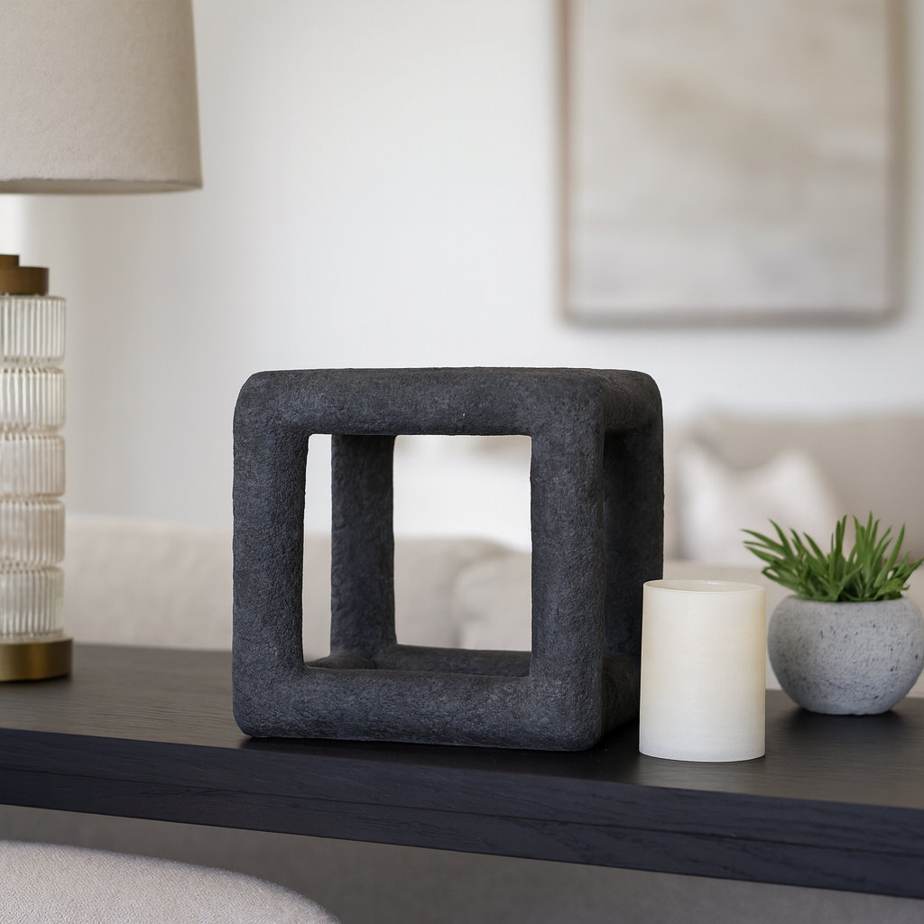 Oakdale Sculpture, 9" H x 10" W x 9" D, Black