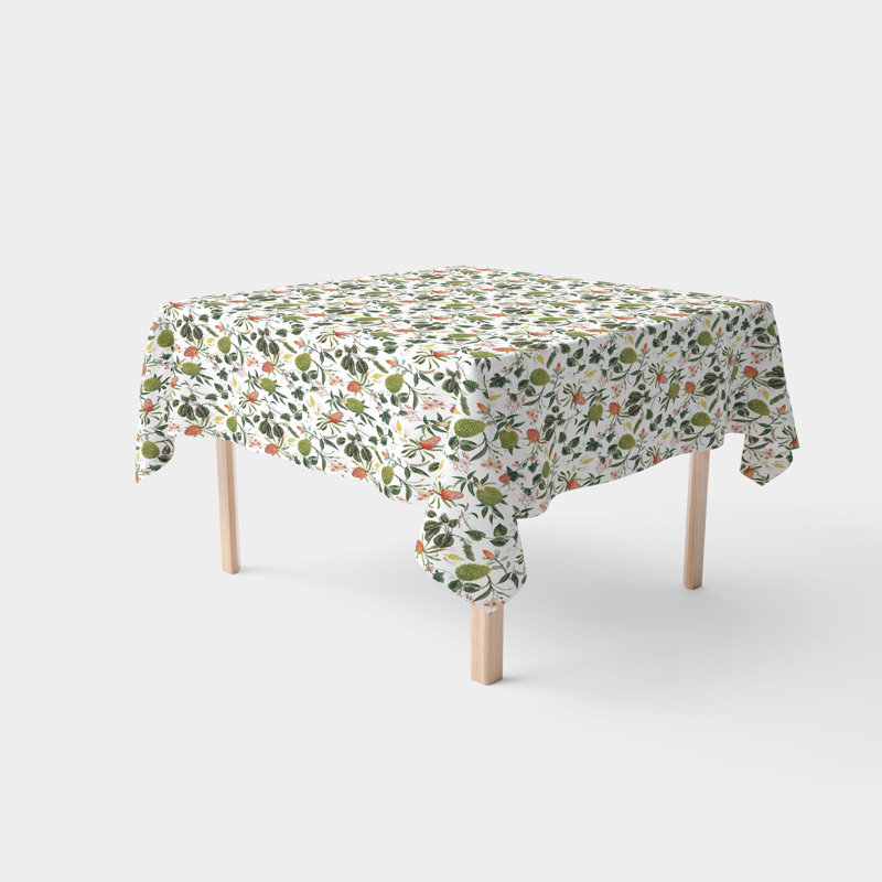 Plantsville Floral Square Tablecloth, 90" x 90"