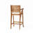 Aoto Acacia Solid Wood Outdoor 29 " H Patio Stool with Cushion