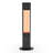1500W Electric Freestanding Patio Heater With Remote Control, 5 Power Setting, 24H Timer Setting