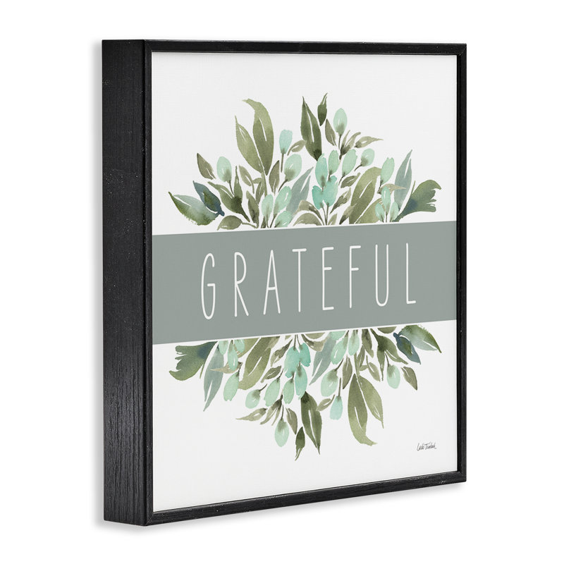 Grateful Cottage Florals Black Framed Giclee Art by Leslie Trimbach, H 12 po x l 12 po, Giclée encadrée noir minuit