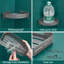 Étagère de coin de douche à 2 niveaux gris foncé, fixation murale adhésive sans perçage-1880014200