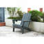Folding Adirondack Chair With Dual Cup Holder - Composite Adirondack Chair With Wood Texture-1361179303