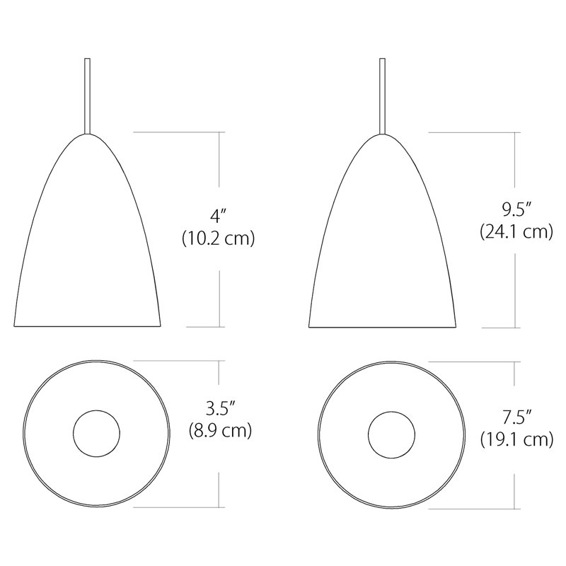 Bullet 1 - Light LED Pendant, Matte Black/Copper