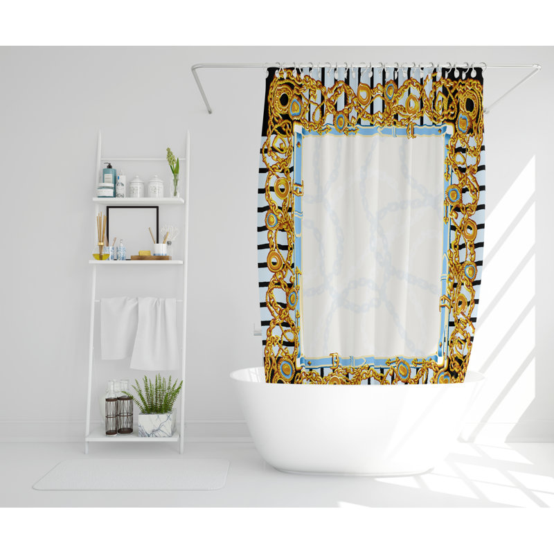 Joetta Polyester Shower Curtain Set, 168cm H x 168cm W