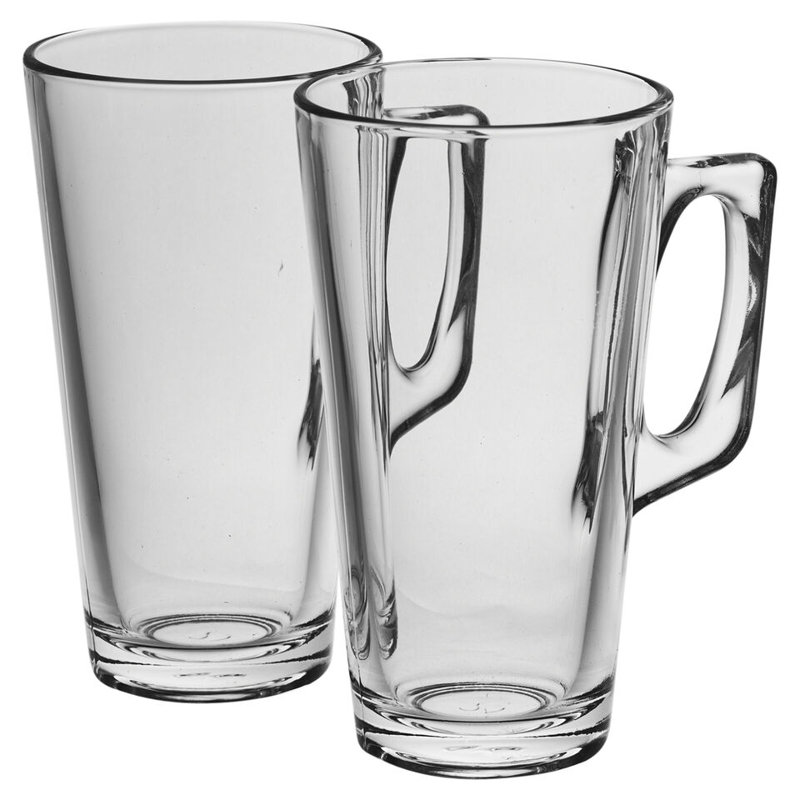 Anquetta Glass Coffee Mug, Set of 2