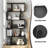 Rufio 62.5" H 27.5" W 5-Tier Manufactured Wood Geometric Bookcase (Set of 2)-1204720831