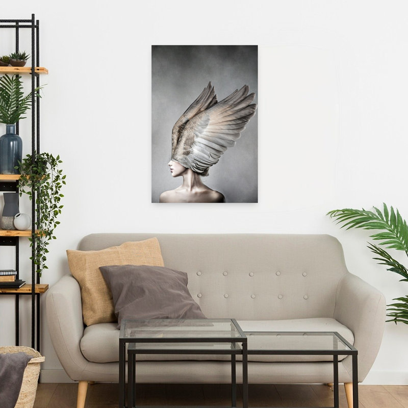 Thea, oiseau contemporain, art urbain, H 24 po x l 16 po