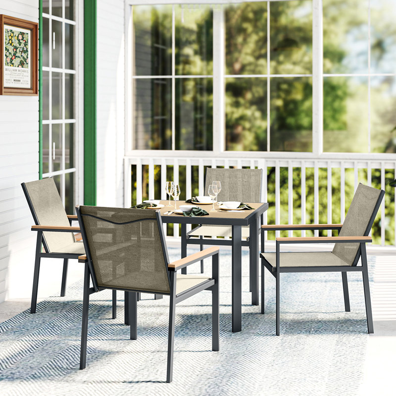 4 - Person Patio Dining Set with Square Table
