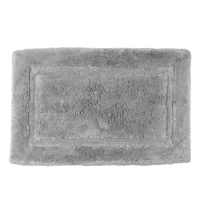 Wahlen Luxury Bamboo Non Slip Bath Mat, Silver Grey