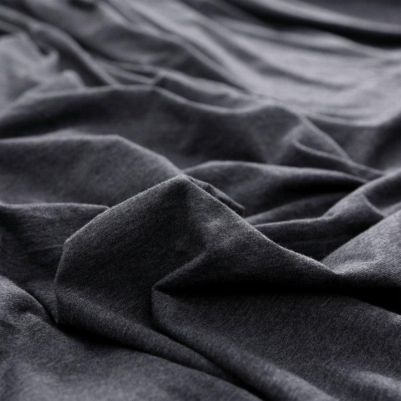 Heather Blueish Gray Jersey Cotton Queen Duvet Cover Set