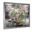 «Grunge Pink Grey Summer Flowers II», reproduction d'art sur toile-830744014-830744012