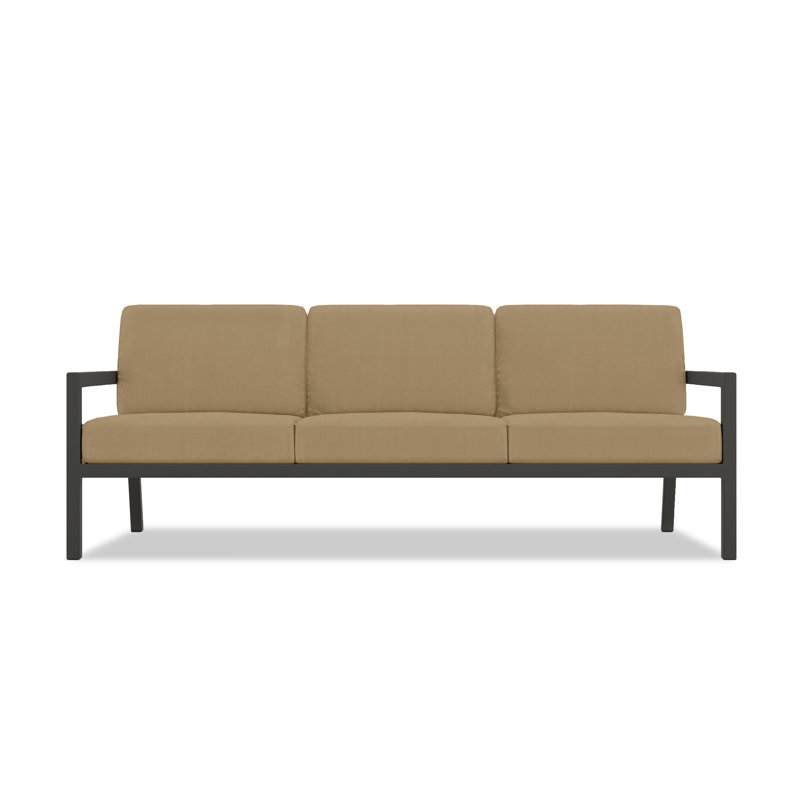 Vivant 83" Wide Outdoor Patio Sofa with Sunbrella® Cushions, Canvas Charcoal Sunbrella® Canvas, Slate