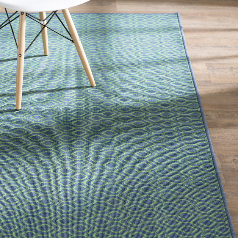 Jadiel Geometric Indoor / Outdoor Rug, Rectangle 6'7" x 9'6"