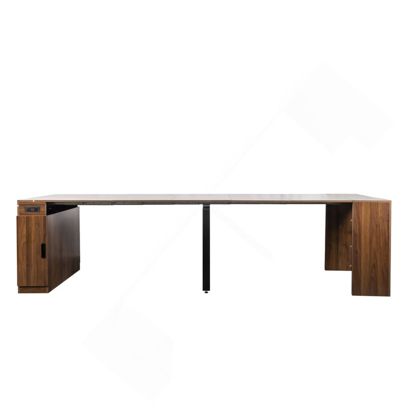 Modern Multifunctional Extendable Dining Table, Walnut