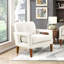 Modern Living Room Furniture 2pc Causeuse beige Chenille Revêtement