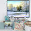 «Beautiful Winter River Landscape Pendant Sunset», peinture sur toile-67466342-67466357