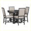 Ensemble de salle à manger 5 pièces avec table ronde et 4 chaises rembourrées-154758870