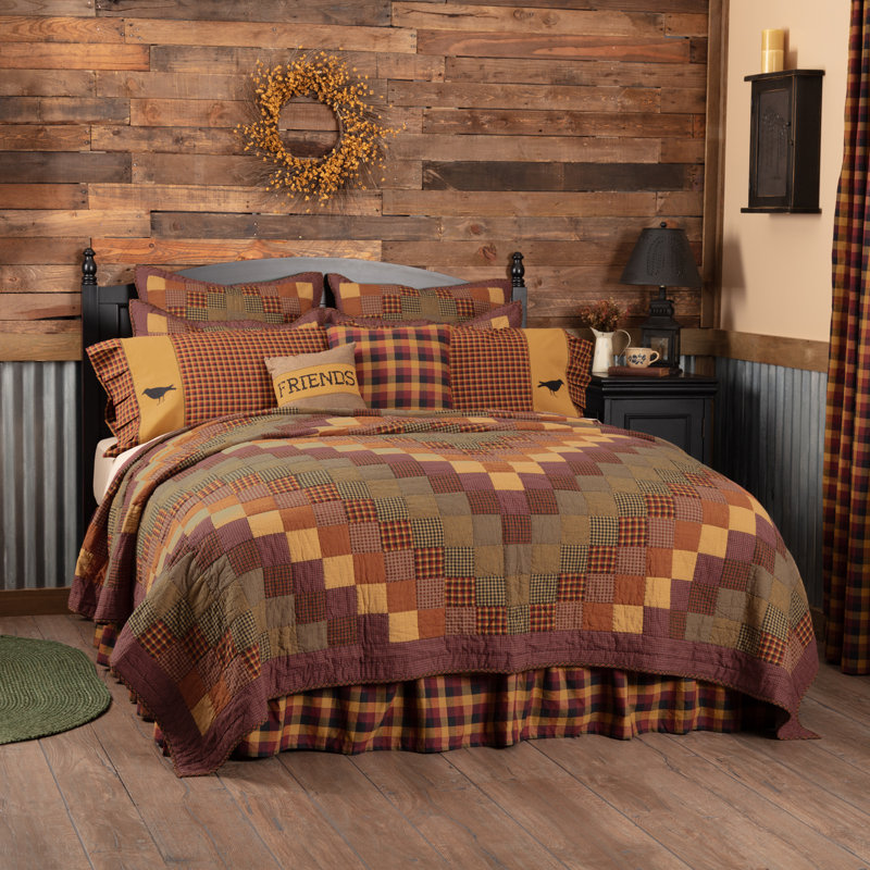 Heritage Farms Queen Cotton Reversible Patchwork Quilt