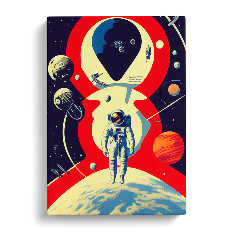 Chief Astronaut - Wrapped Canvas Print, 50cm H x 35cm W x 3cm D