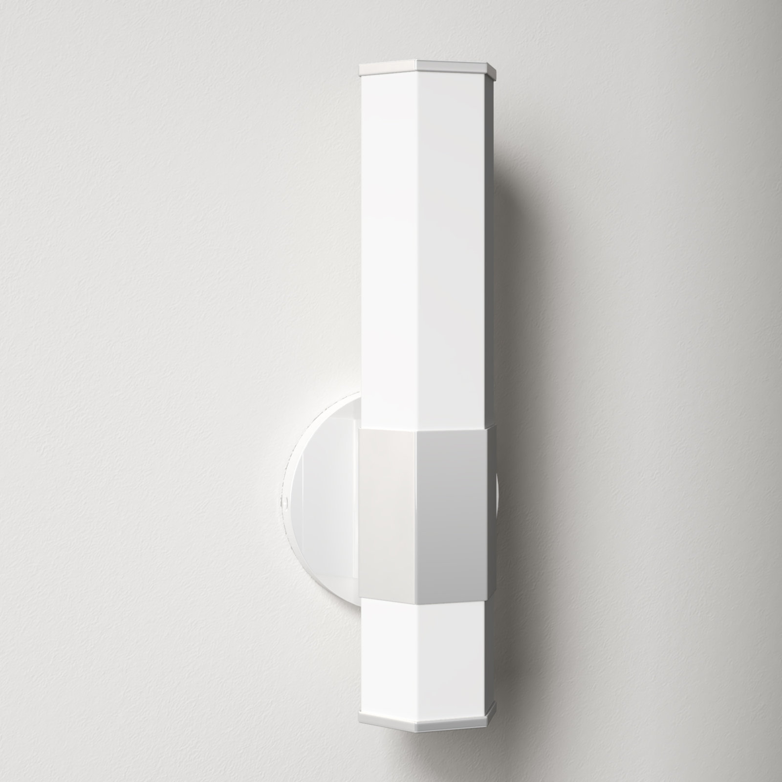 Belden Single Frosted Dimmable LED Bath Sconce, Polished Nickel