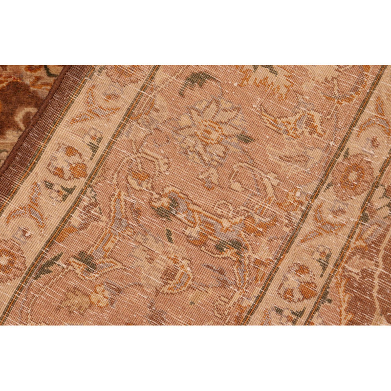 Tapis brun foncé en laine à motif oriental fait à la main 6 pi 2 po x 9 pi 4 po Bellwood