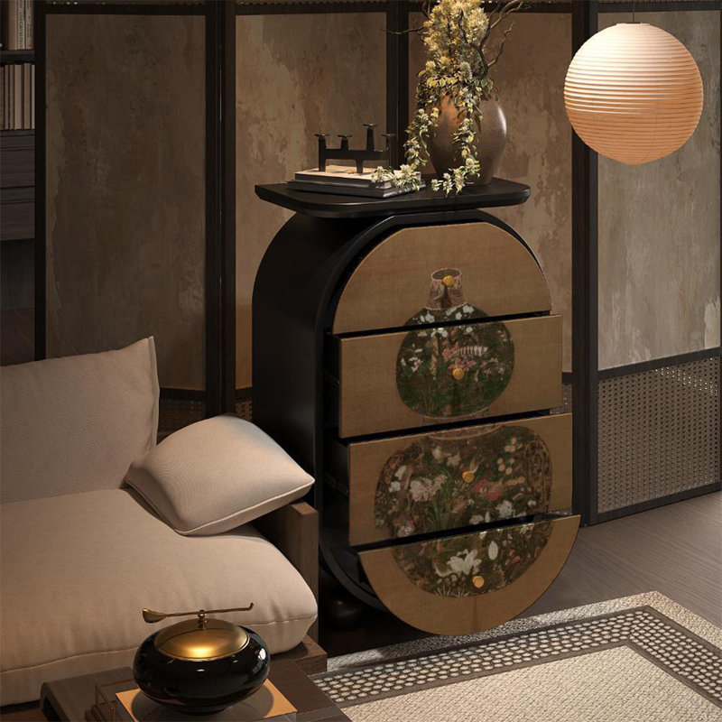 Armoire à quatre tiroirs, Noir
