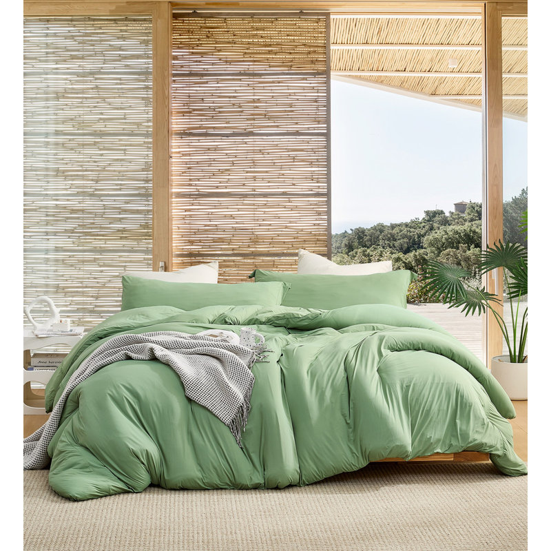 Look At This Thicky - Coma Inducer® Oversized Comforter Set - Standard Thicky, Green, King Comforter + 2 King Shams