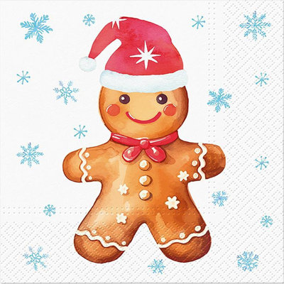 Luncheon Ginger Christmas Napkins. Pack Of 20