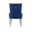 Chaise avec accoudoirs capitonnée en velours bleu Hallmark