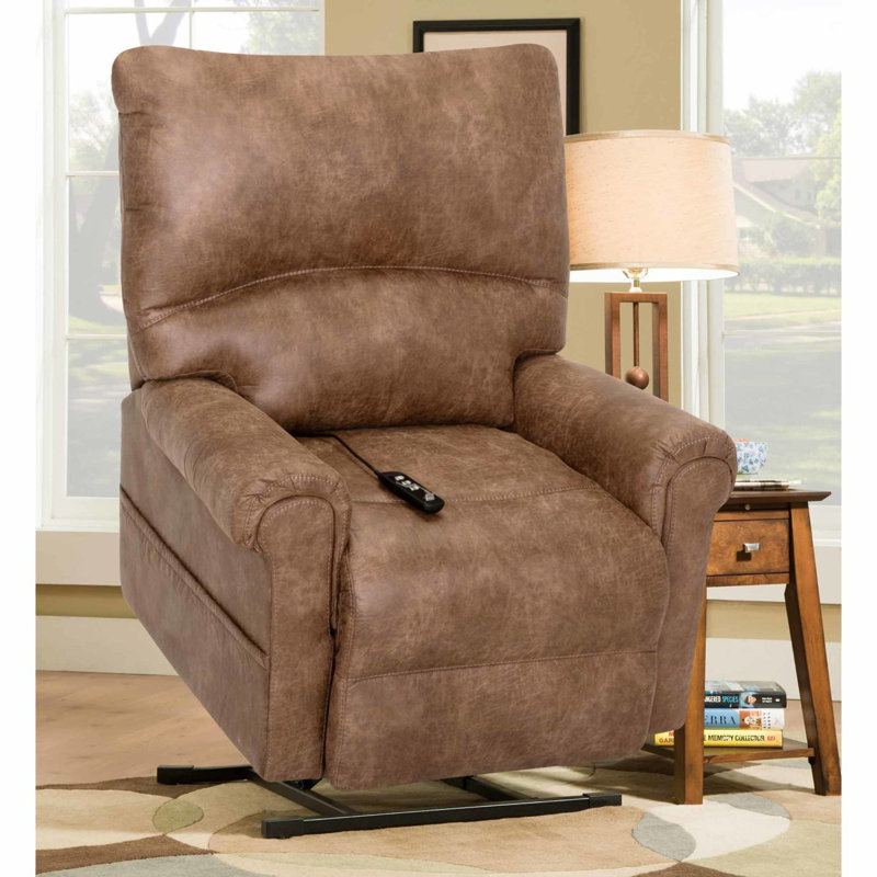 Aalilah Upholstered Lift Assist Power Recliner, Slit