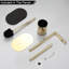 Free Standing Toilet Brush And Paper Holder Set,Stainless Steel,Polished Finish,Gold